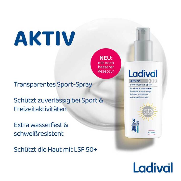 Ladival Aktiv Sonnenschutz-Spray LSF 50 + , 150 ml