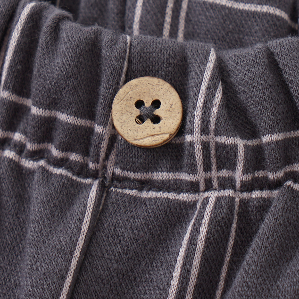 Topomini Baby Hose mit Karo-Muster dunkelgrau