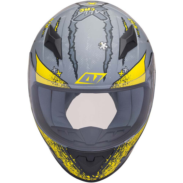All One - Casque enfant Hyperion Kid Gris Clair / Gris Foncé / Jaune