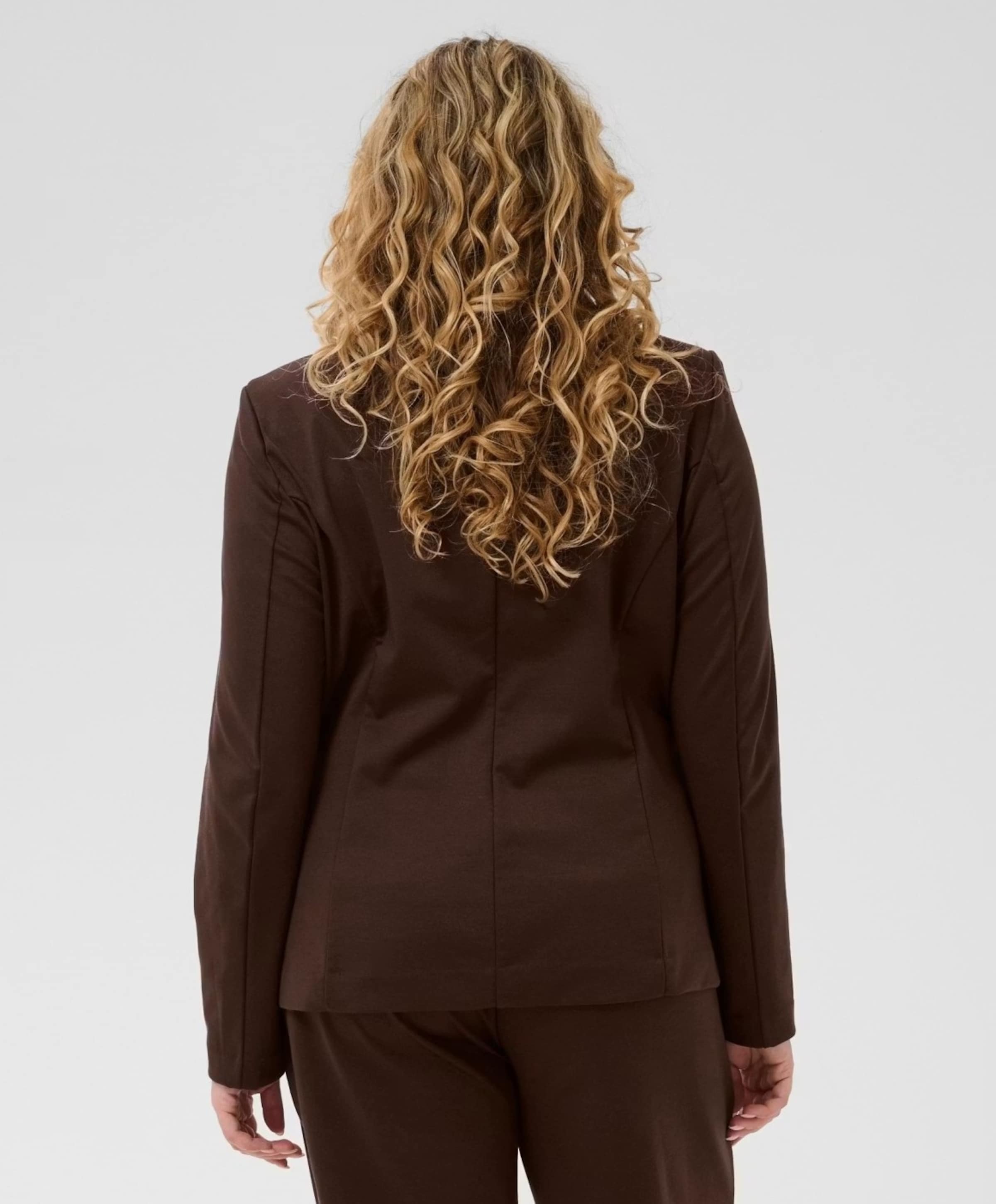 KAFFE Curve Dames blazer bruin