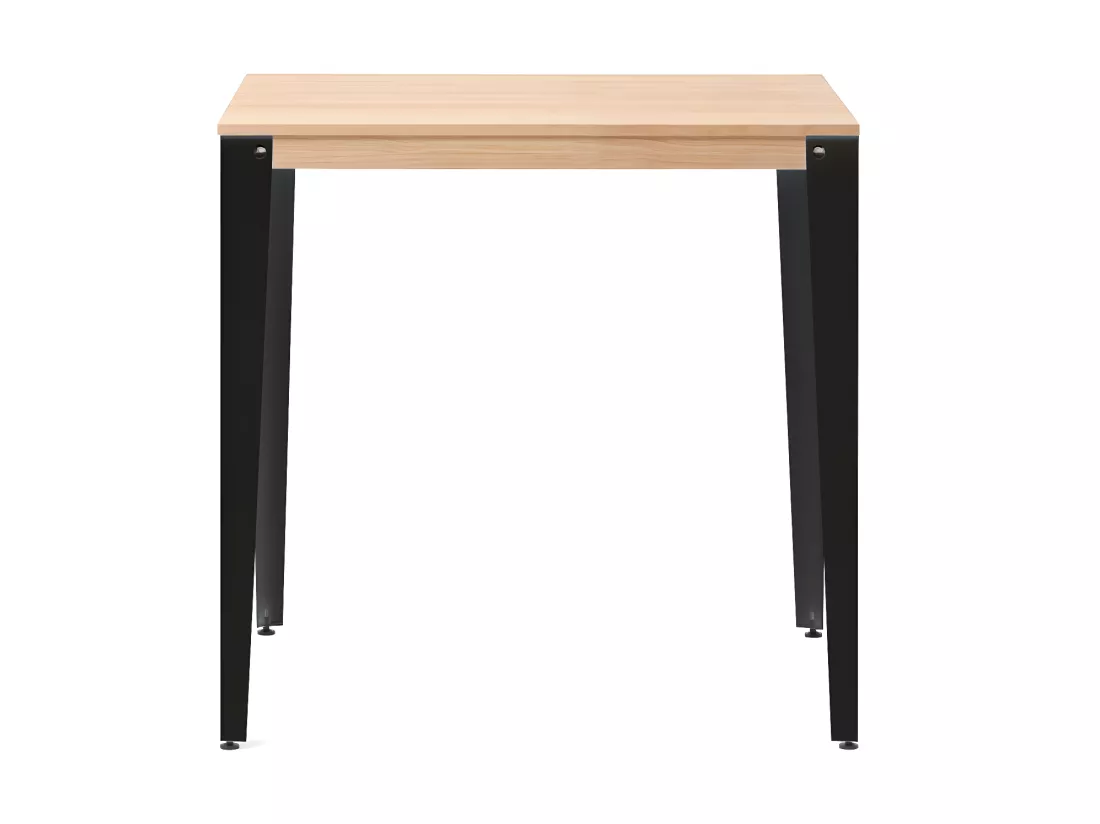Table Mange debout Lunds 39x110x110cm Noir-Naturel. Box Furniture