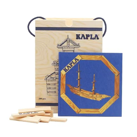 KAPLA® 280er KASTEN : 280 Plättchen + 1 Buch blau
