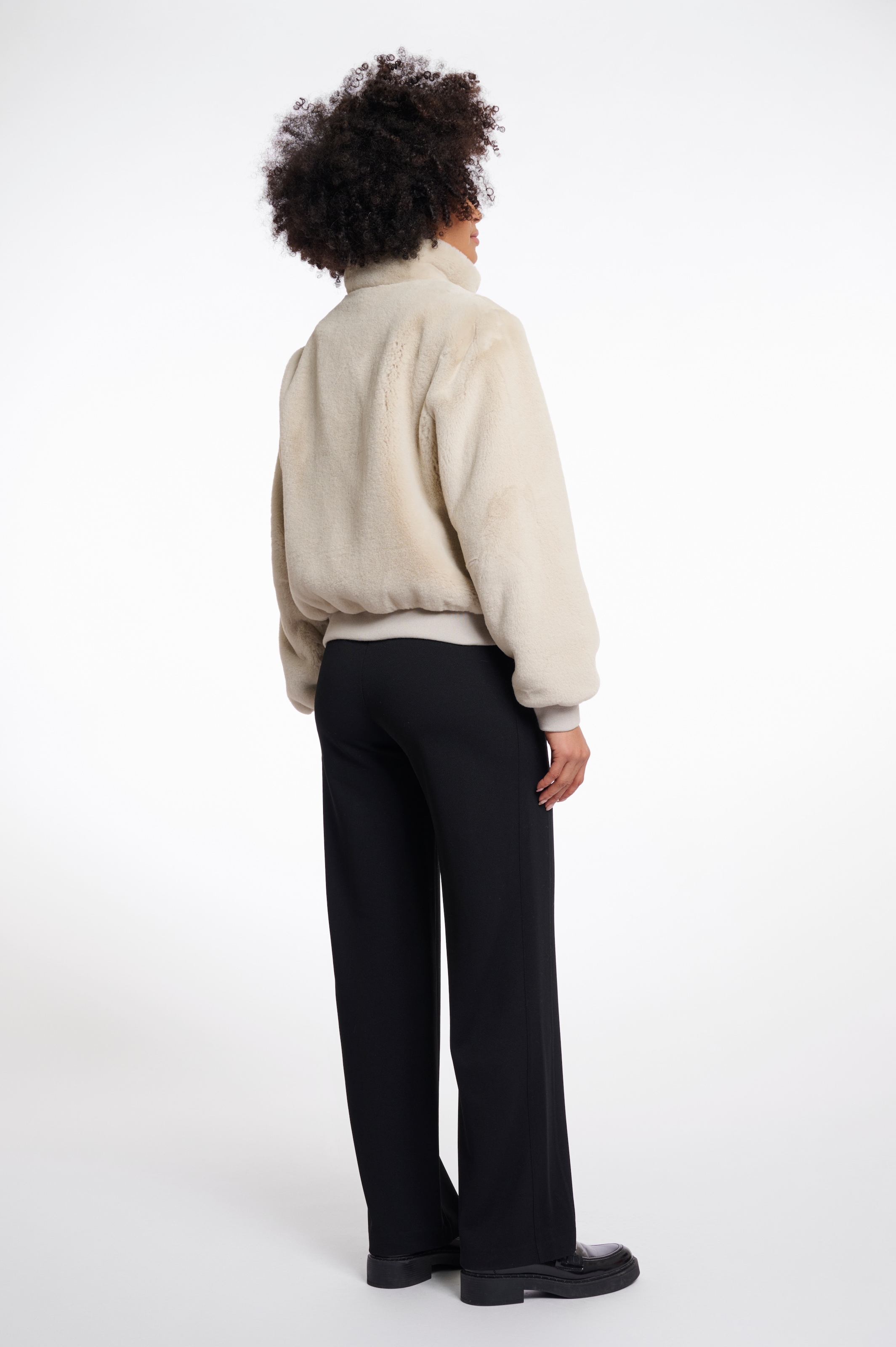 Rino & Pelle Fellimitatjacke »AMBRA« mit Riemen-Detail
