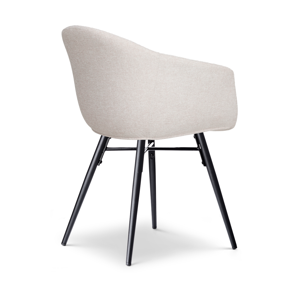Eetkamerstoel Nena-Otis beige - zwart onderstel