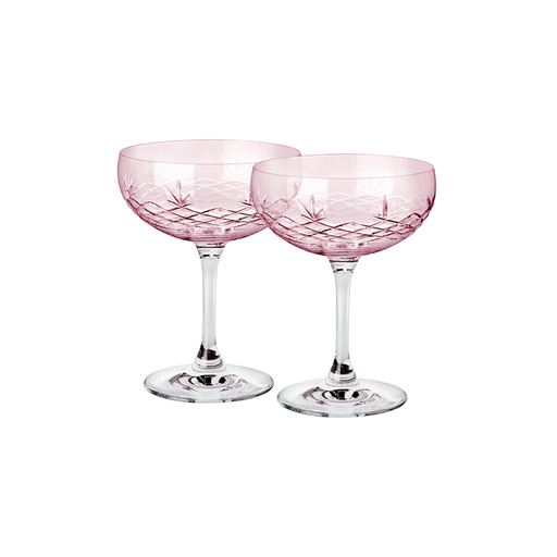 Frederik Bagger Crispy Gatsby 2-pak Champagneskåle, Pink, 30 cl
