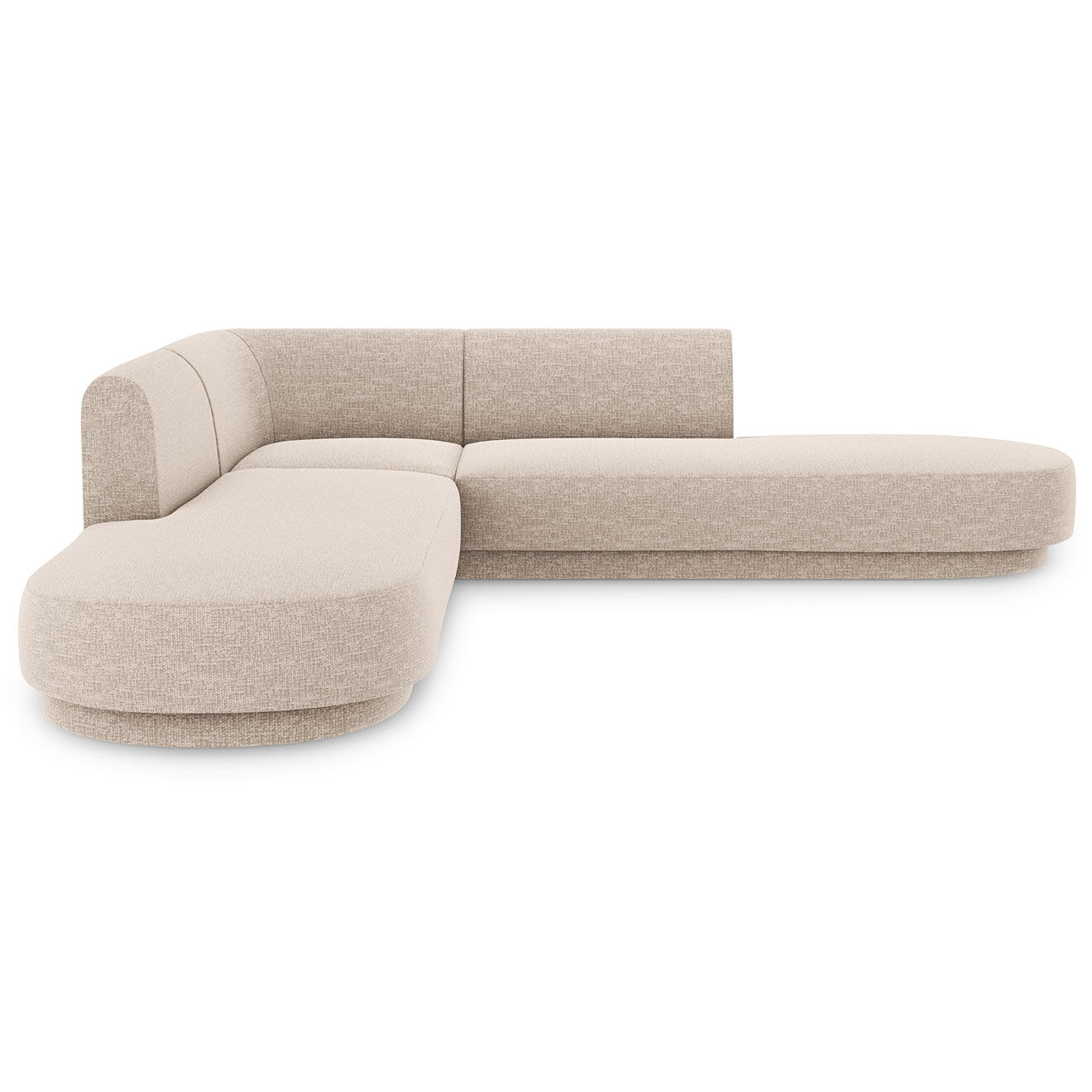 Micadoni Limited Edition Canapé d'angle Symétrique Miley 5 Places beige - 220x220x74 cm