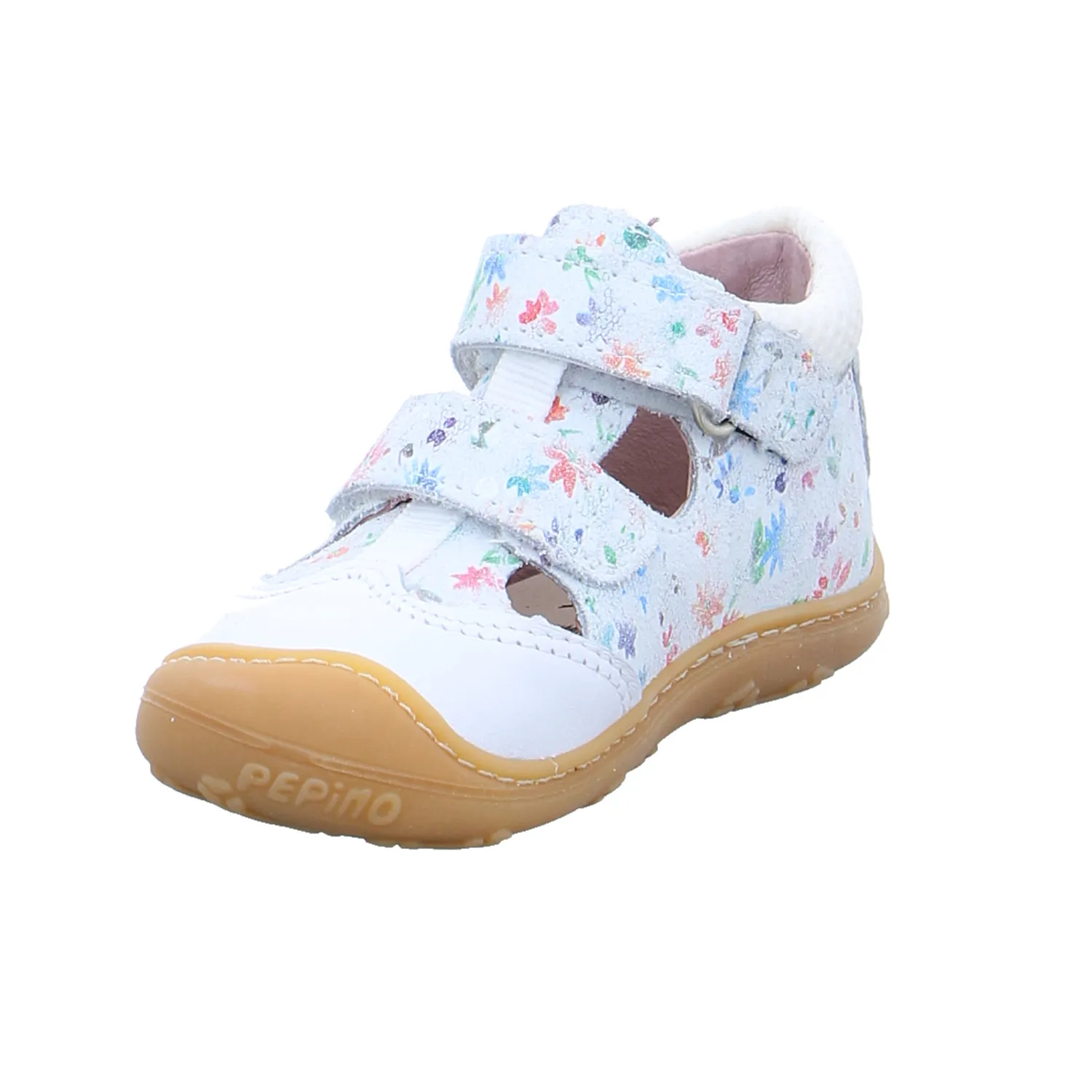 PEPINO Baby-Sommer-Bottine Weiss Leder  Mädchen Minilette