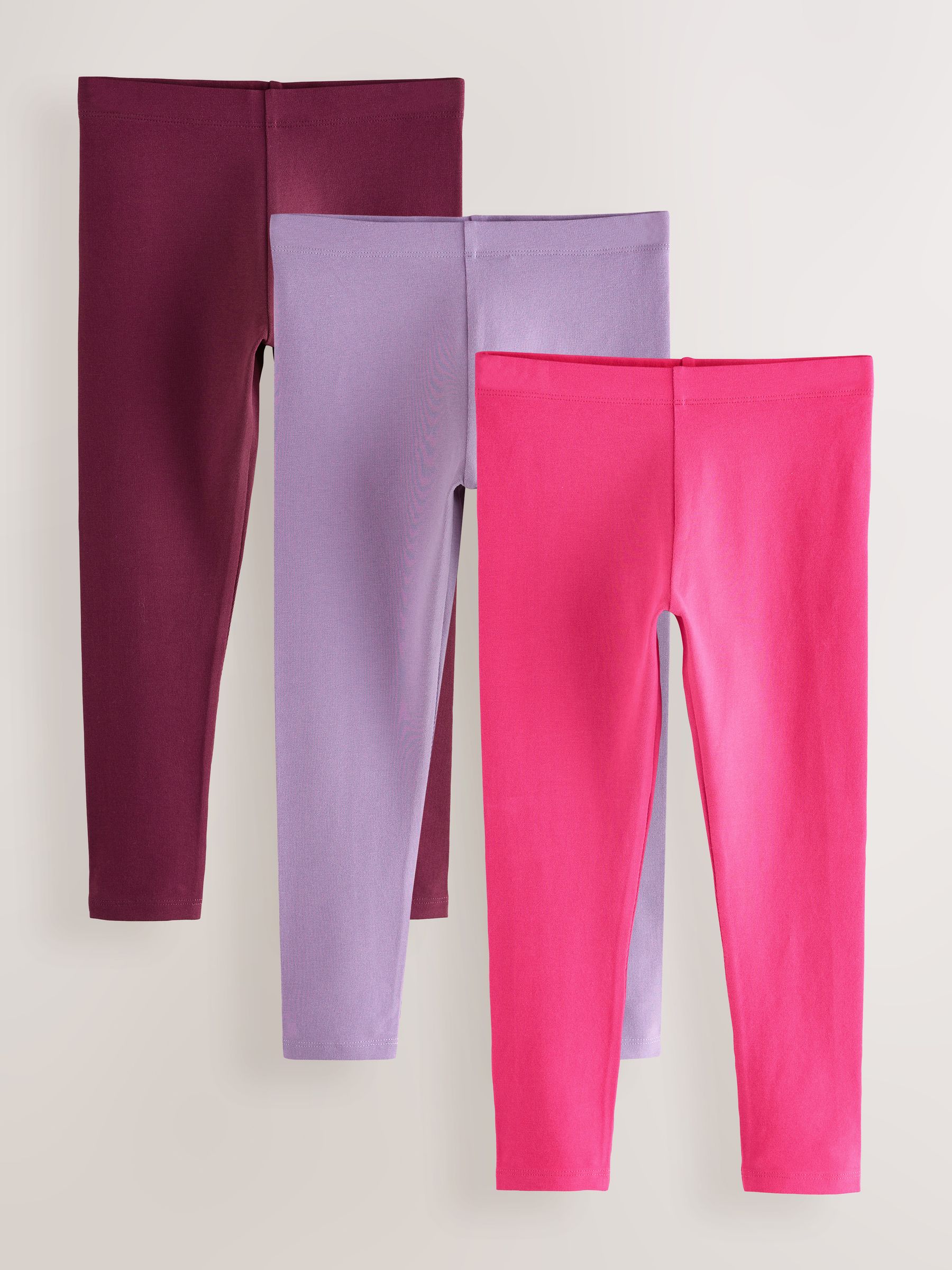 Roze/lila/bessenkleur - Verpakking van 3 leggings (3-16 jr)