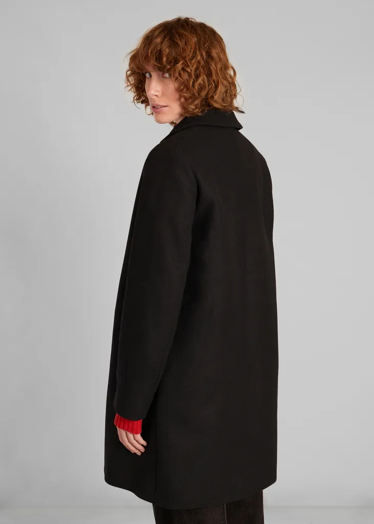 Manteau droit en laine vierge fabriqué en France L'Exception Paris