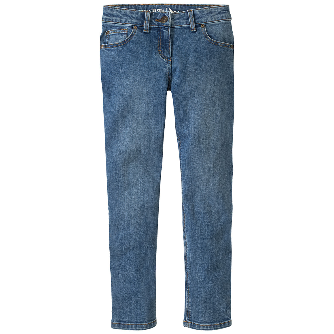 Jonas Nielsen Mädchen Skinny-Jeans mit verstellbarem Bund blau