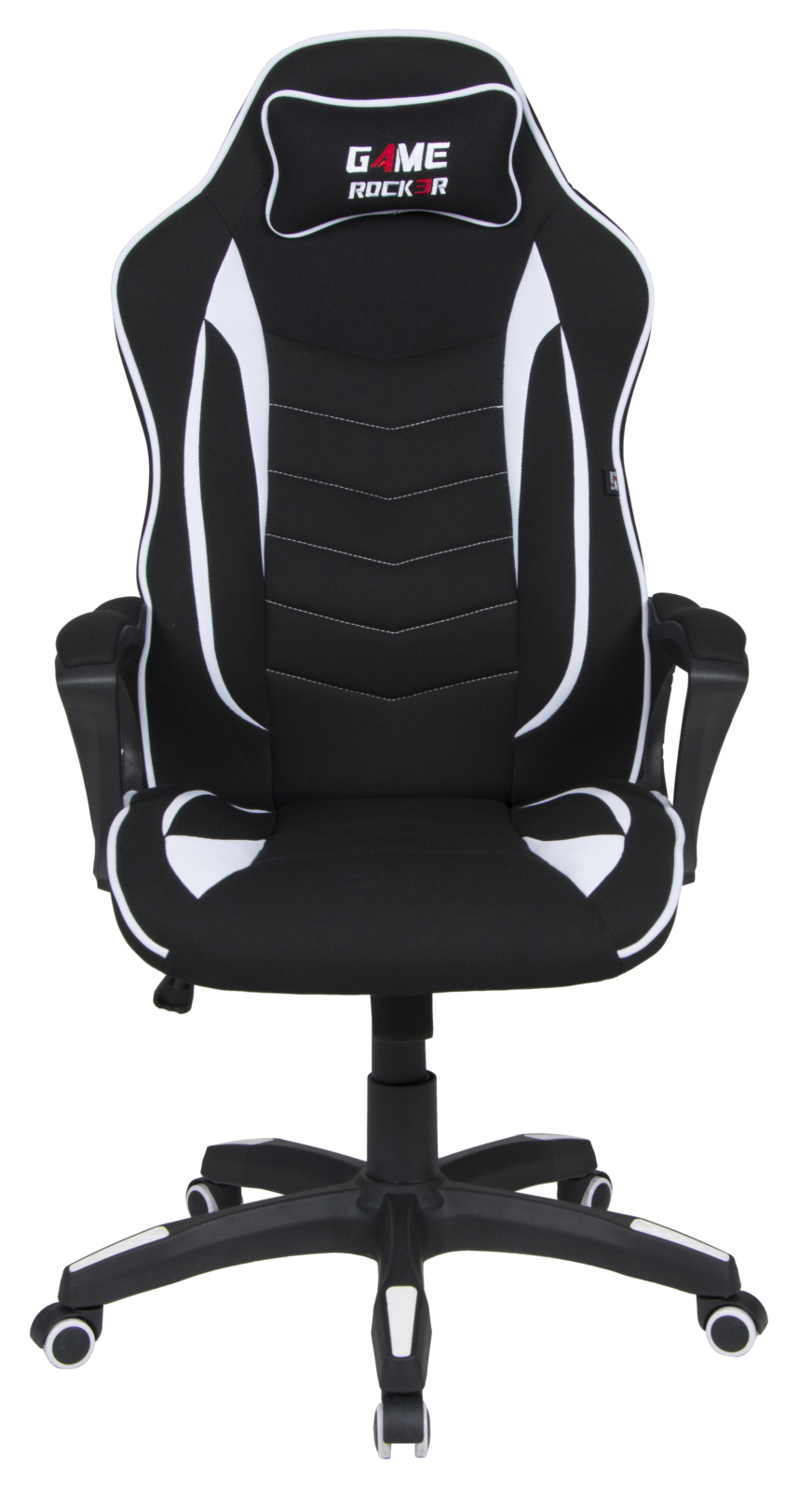 Gaming-Drehstuhl - schwarz-weiß - Wippmechanik