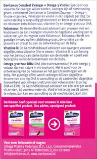 Davitamon Compleet Zwanger   Omega-3 Visolie Capsules 60CP