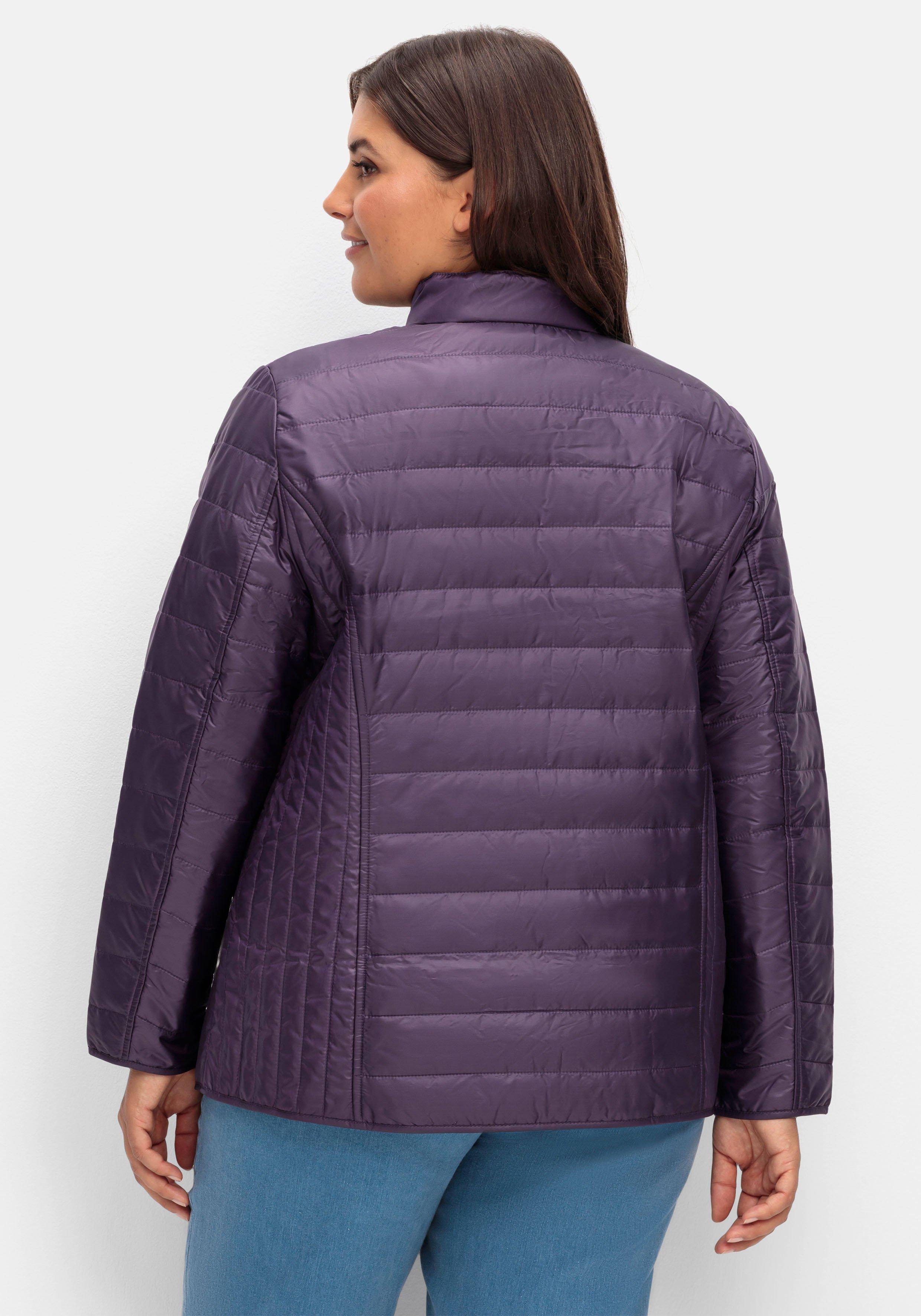 Leicht wattierte Steppjacke mit Stehkragen