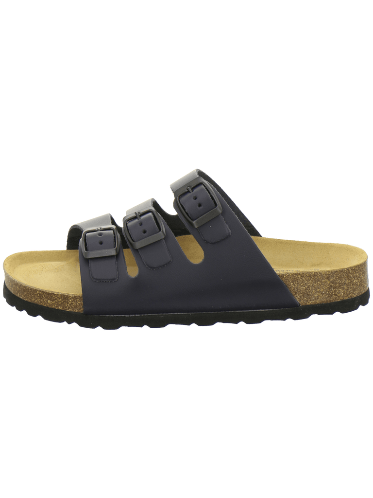 Pantoletten Herren Leder navy
