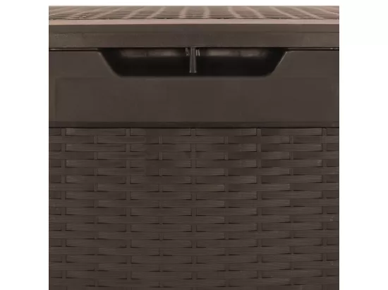 Boîte de stockage de jardin Marron 119x48x60 cm Polypropylène