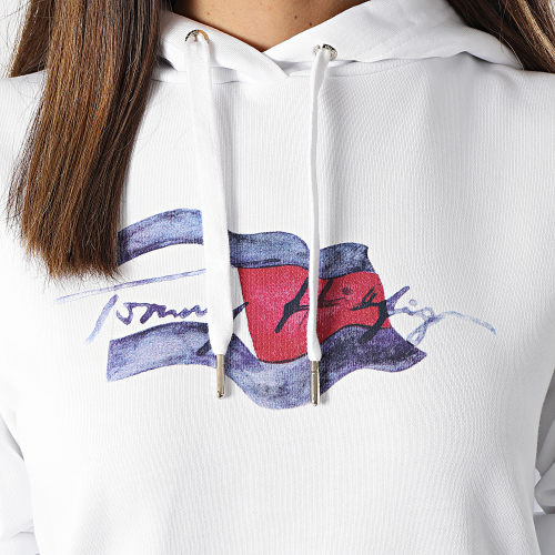 Sweat Capuche Femme Regular Motion Flag 4656 Blanc