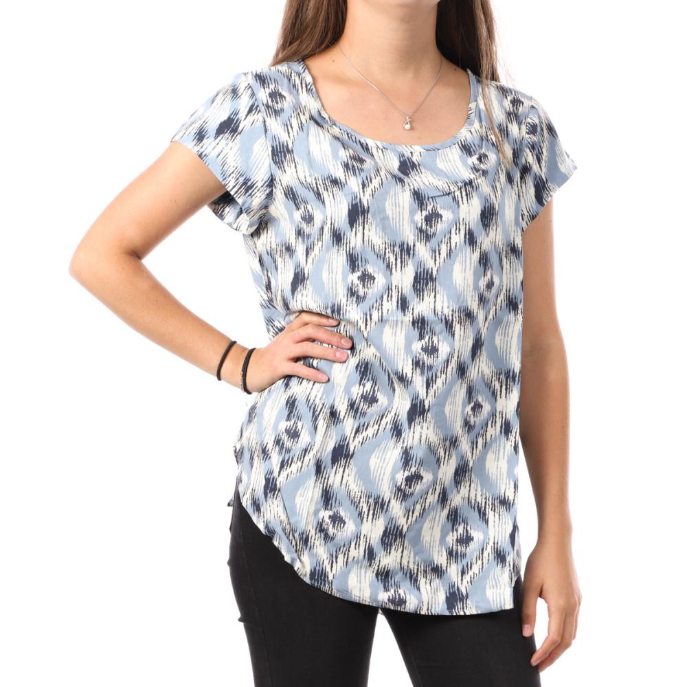 Only Top Bleu à motifs Femme Only Nova