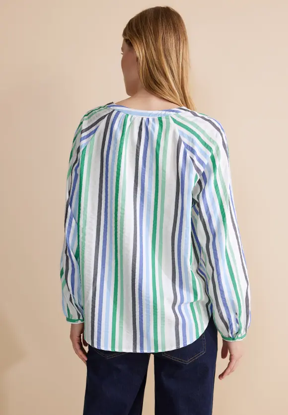 Seersucker Bluse - fresh spring green