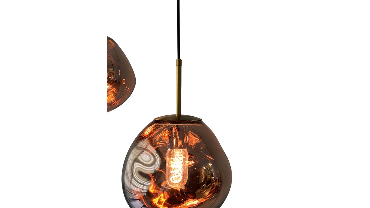 Hanglamp 3-lichts rond Rood Boaz B45 x D45 cm
