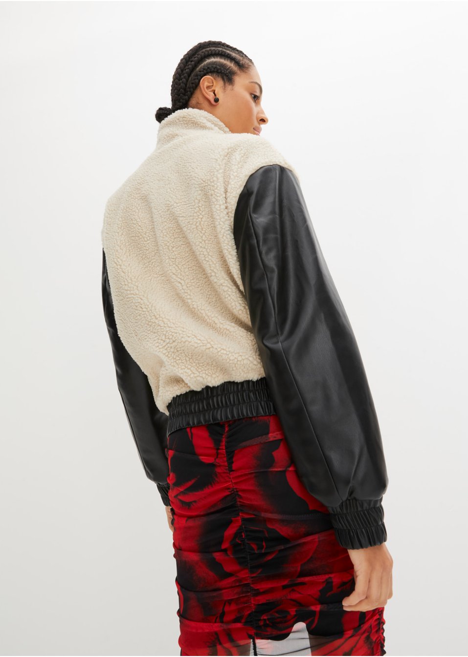 Veste en mélange de matière