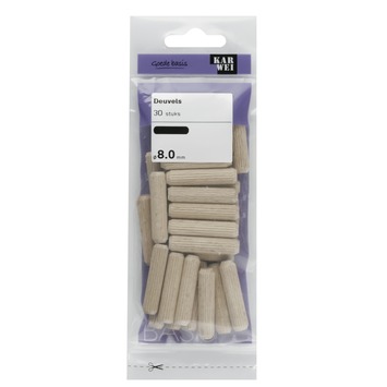 KARWEI deuvel 8 mm 30 stuks