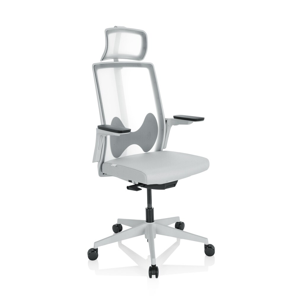 Profi Bürostuhl ARCEO W Stoff/Netzstoff mit Armlehnen (höhenverstellbar) hjh OFFICE