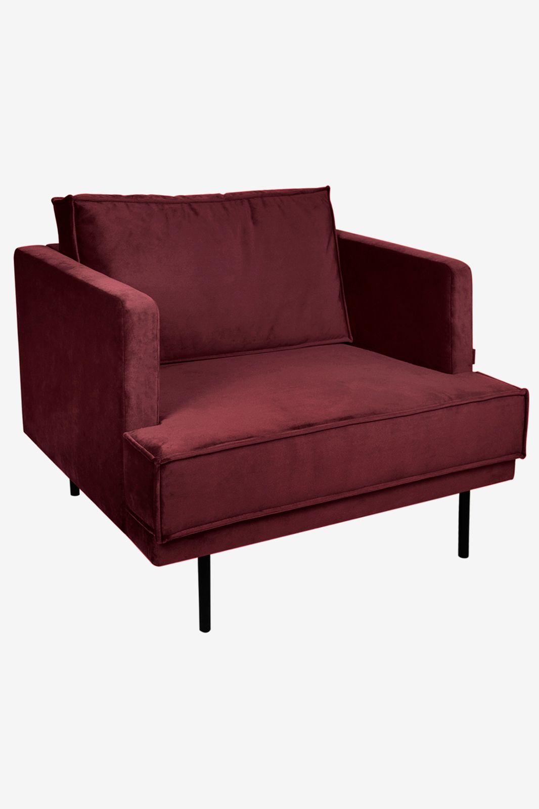 The Duchess velvet loveseat rood