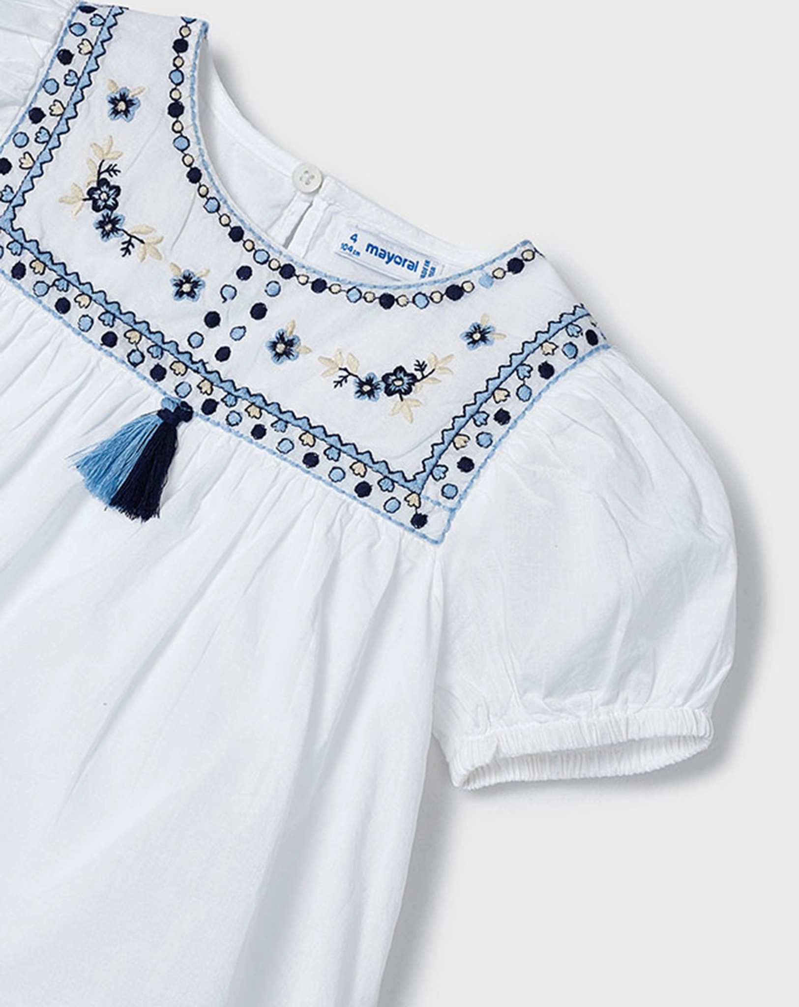 Kurzarm-Bluse CHLOE in weiß