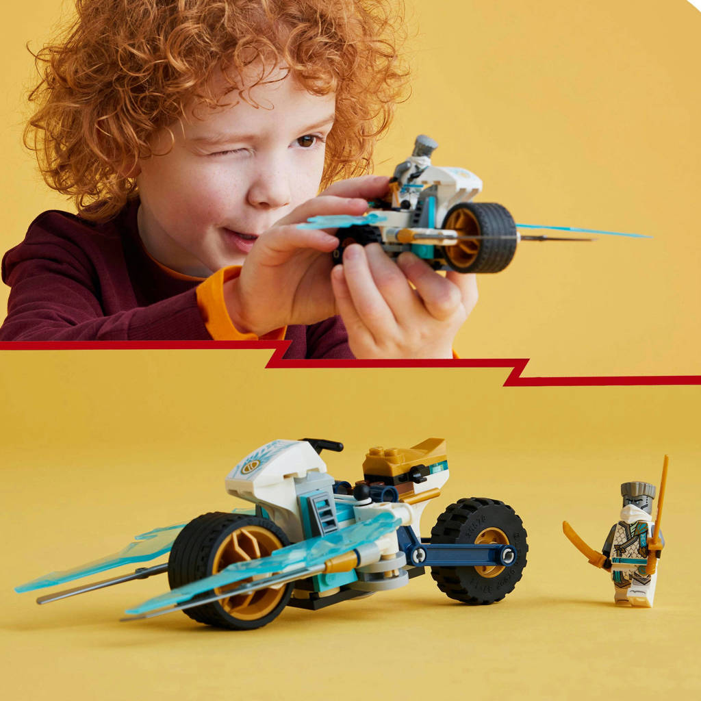 Klein setje, coole functieZane's ijsmotor Rollenspel Bouwpakket voor Kinderen met Ninja Speelgoed 71816