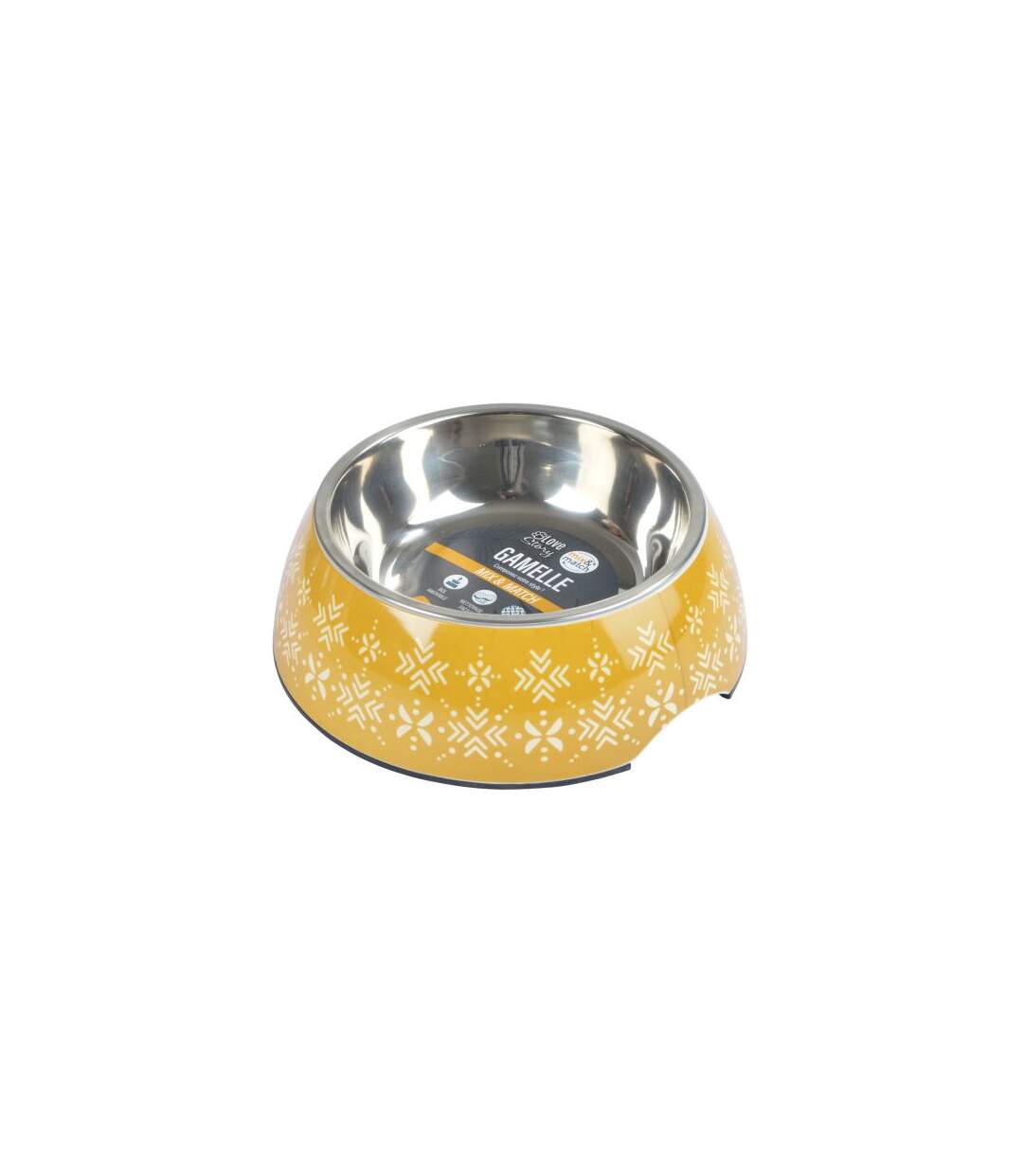 Paris Prix - Gamelle Pour Chien & Chat ethnic 17cm Moutarde