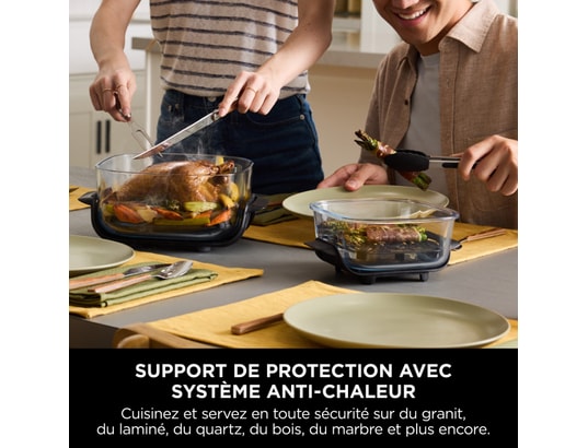 NINJA - Friteuse à air chaud sans huile Crispi Airfryer en verre FN101EUSG