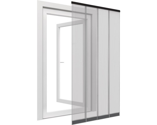 Insectenhor Home Protect telescopisch lamellengordijn zonder boren antraciet 100x220 cm