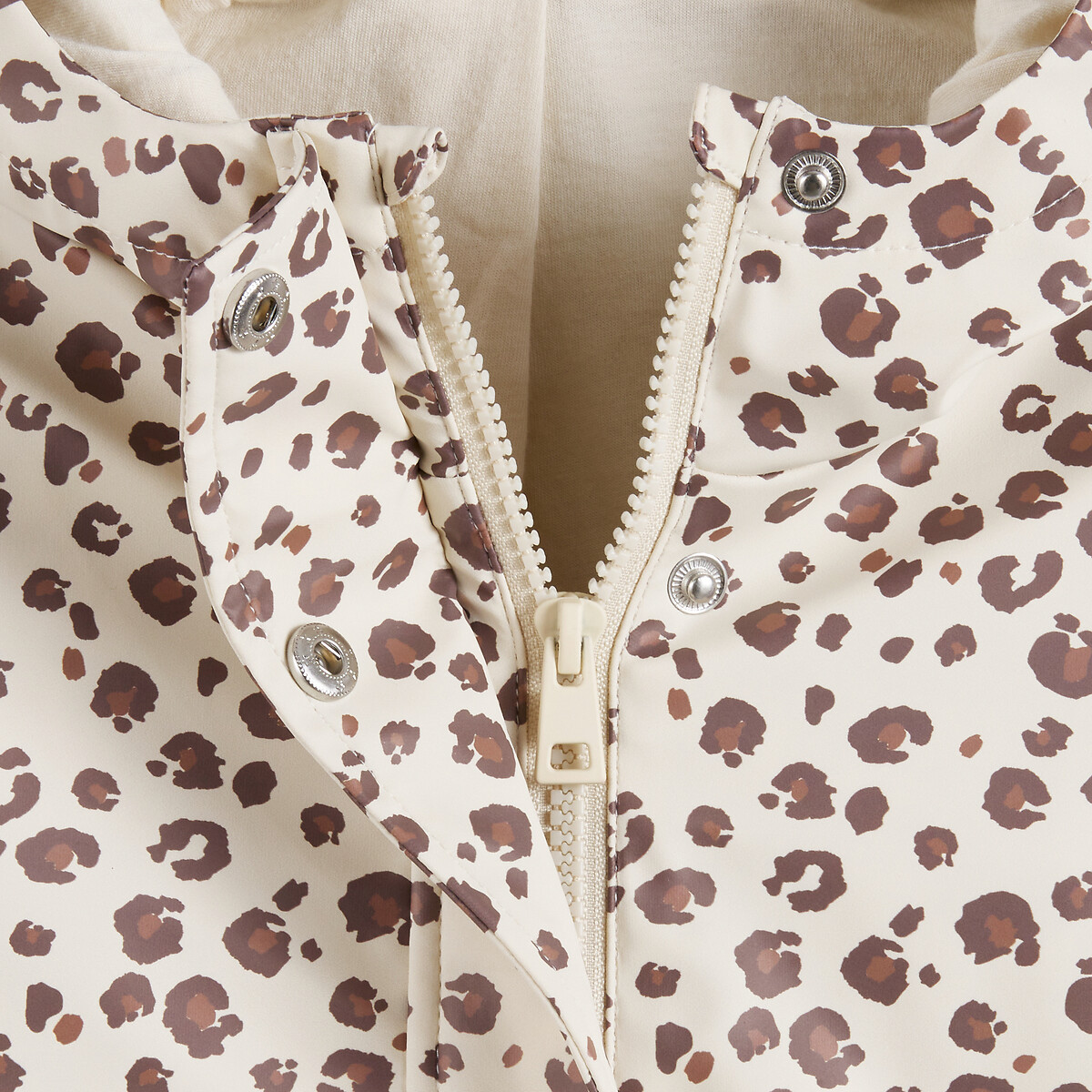 COLEÇÕES LA REDOUTE<br>Capa de chuva com capuz, estampa de leopardo