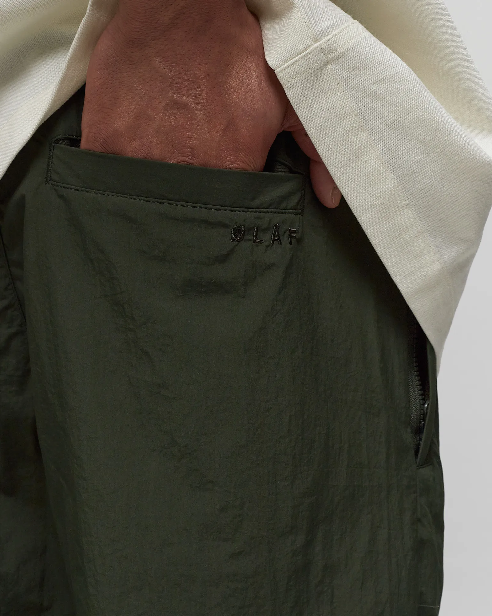 ØLÅF CRINKLE NYLON TRACK PANTS