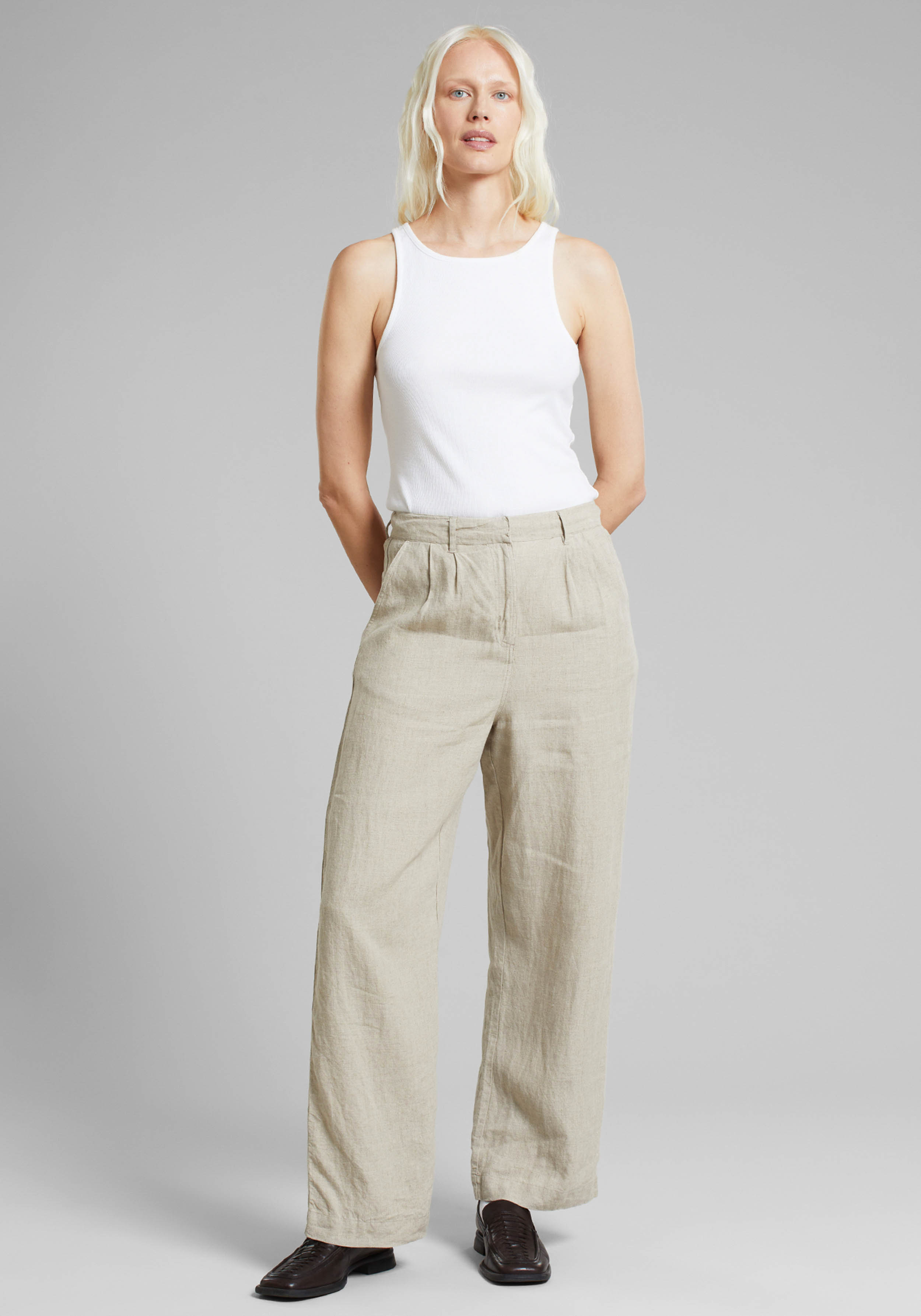 Dedicated Leinenhose Vickleby Ecru