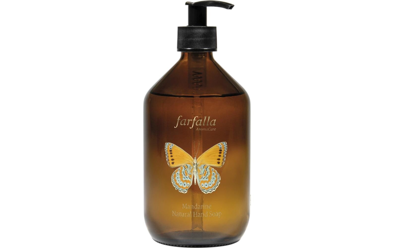 Flüssigseife Carpe Diem Mandarine Glasbehälter, 500 ml,Natürliche Handseife erfrischt und pflegt die beanspruchte Haut