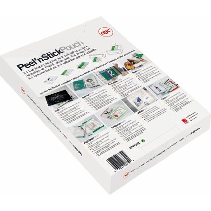 Pochettes de plastification GBC Peel'nStickPouch A3 150 µ brillantes - Boîte de 25