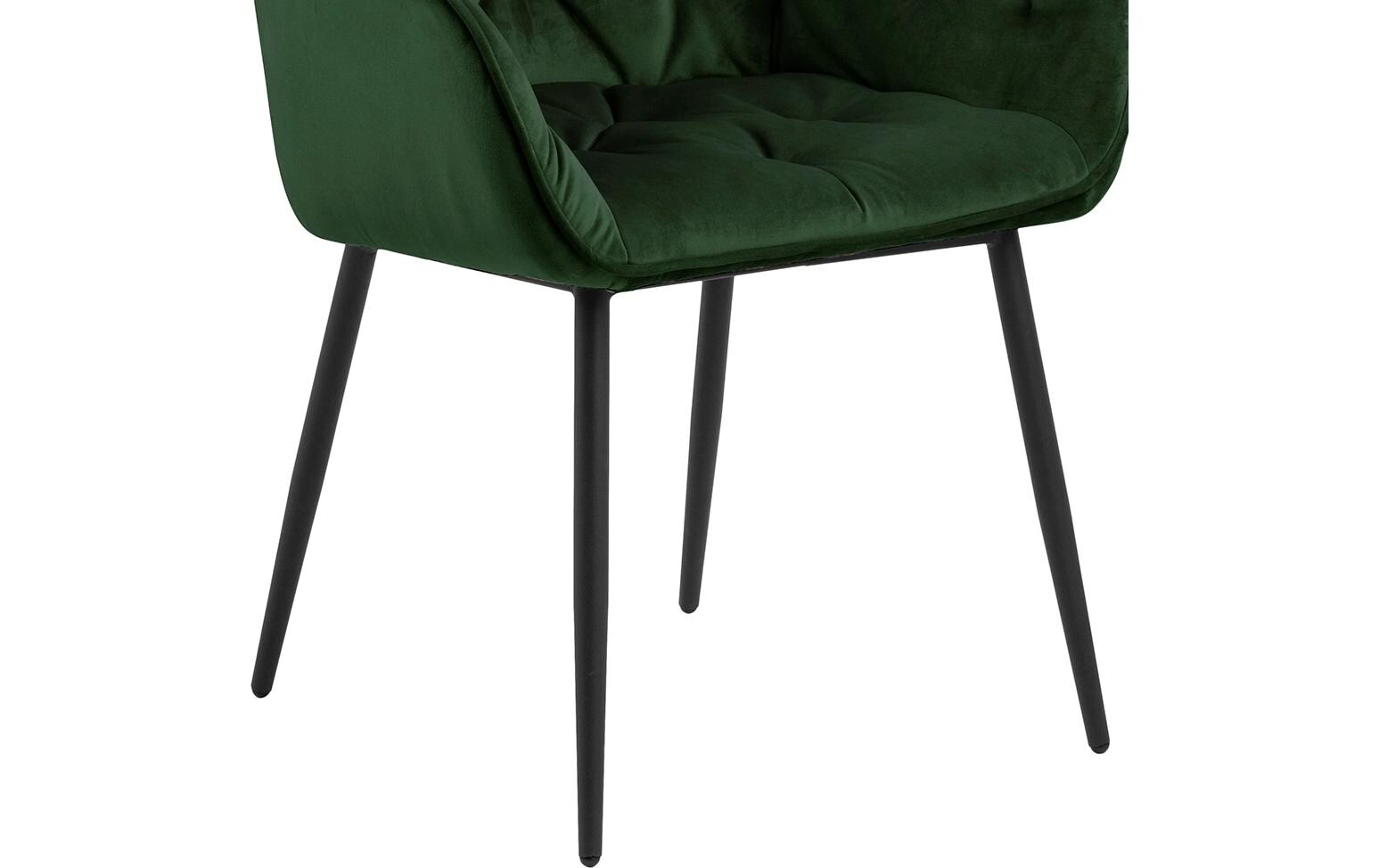 Stuhl Brooke, 2 Stück Forest Green<br>Esszimmerstühle mit Armlehne