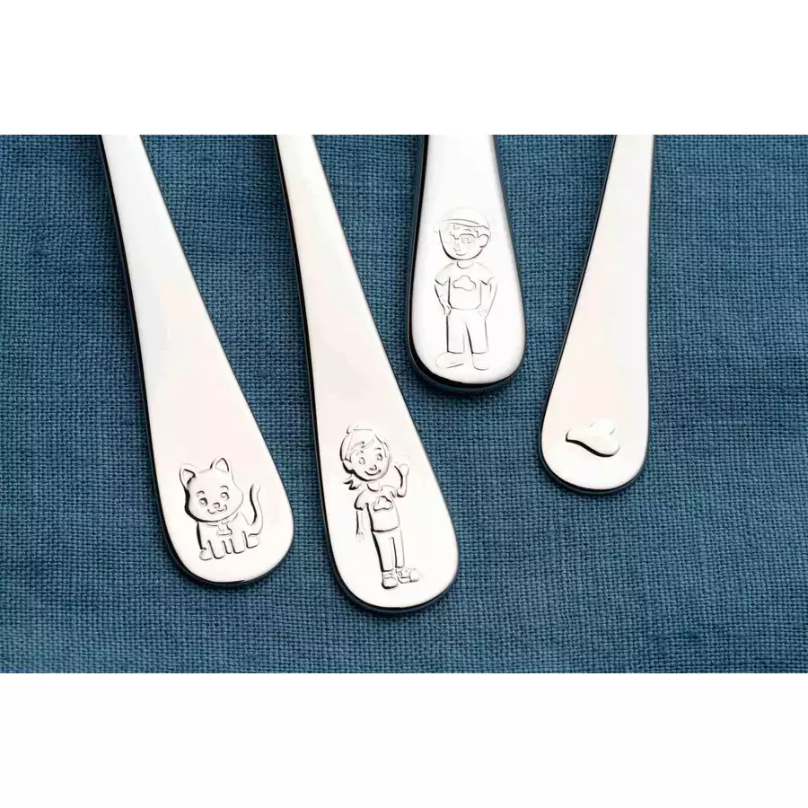 Leonardo Kinderbesteck Bambini Avventura 4er Set silber