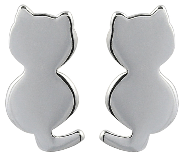 Ohrstecker - Silver Cat