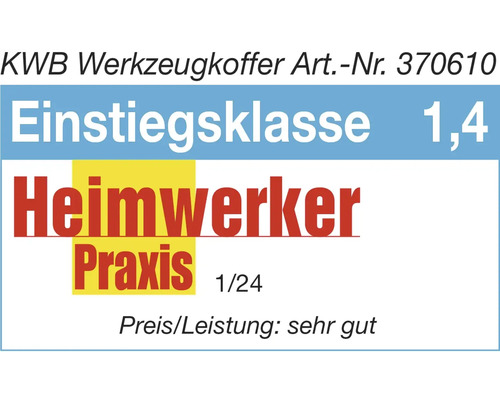 KWB gereedschapskoffer 31,5 x 8,5 x 24 mm, 35-delig.