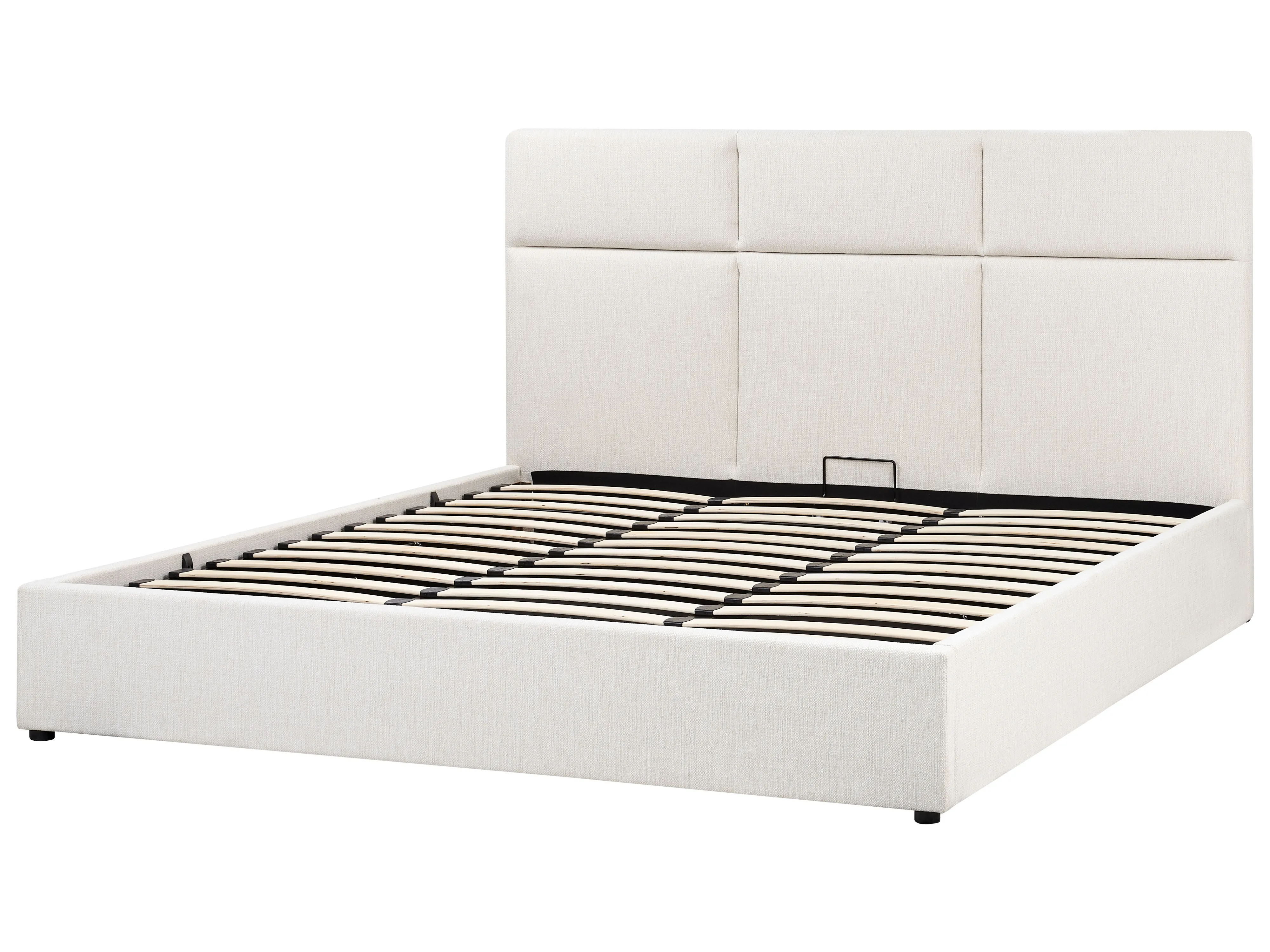 Bed met opbergruimte Stof LAGORD 180 x 200 cm Gebroken wit