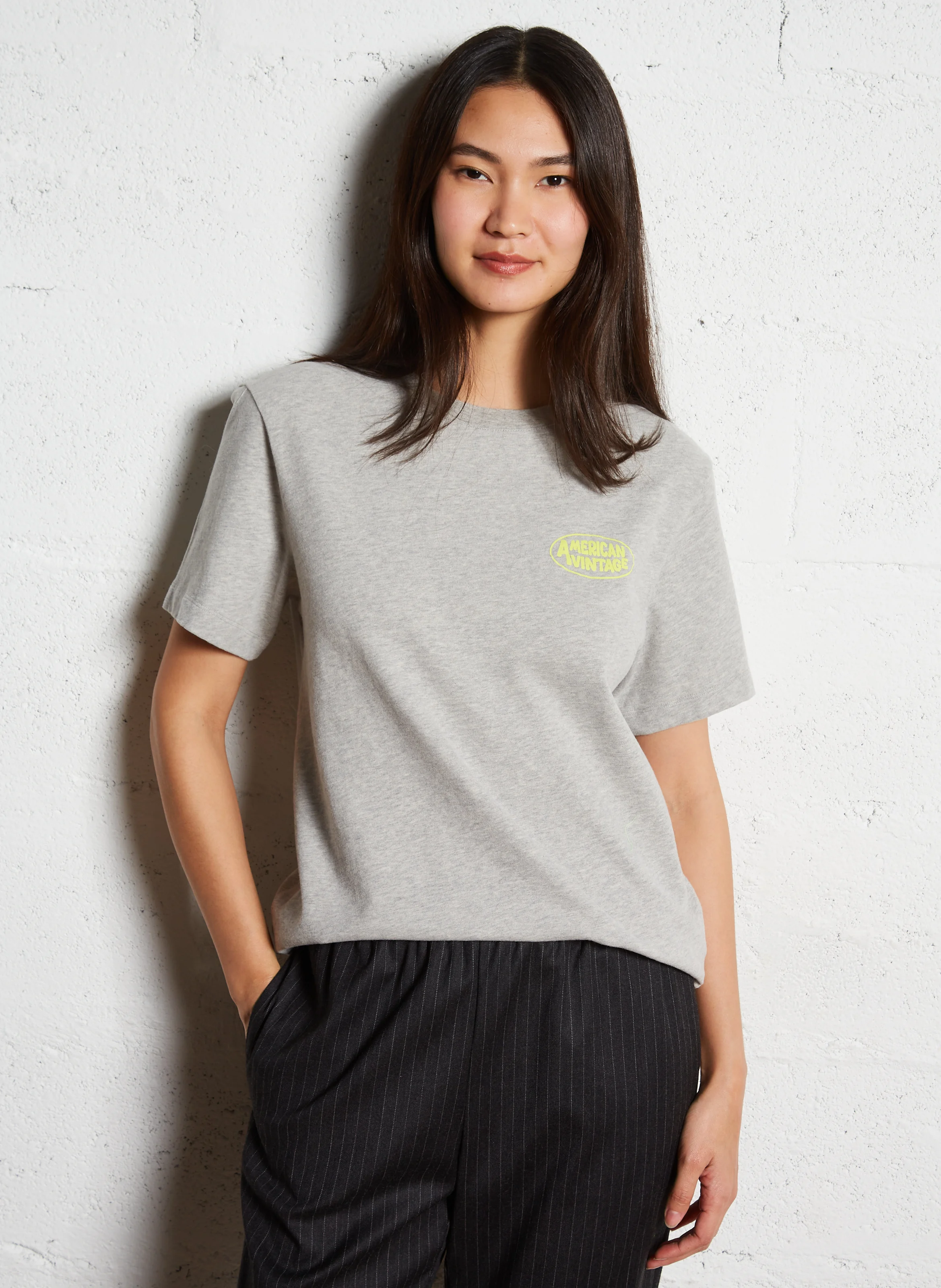 YKOBOW - Tee-shirt imprimé en coton | Gris