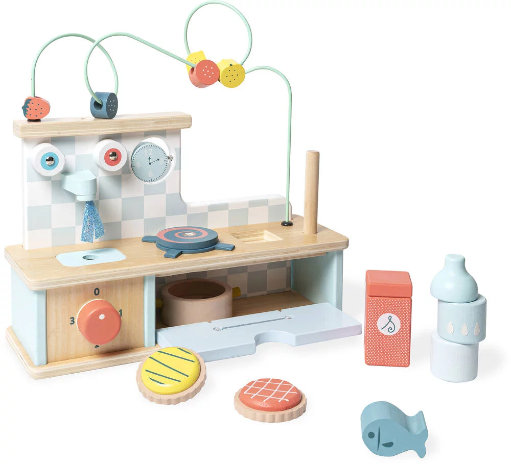 CUISINE D'ÉVEIL MULTI-ACTIVITÉS EN BOIS