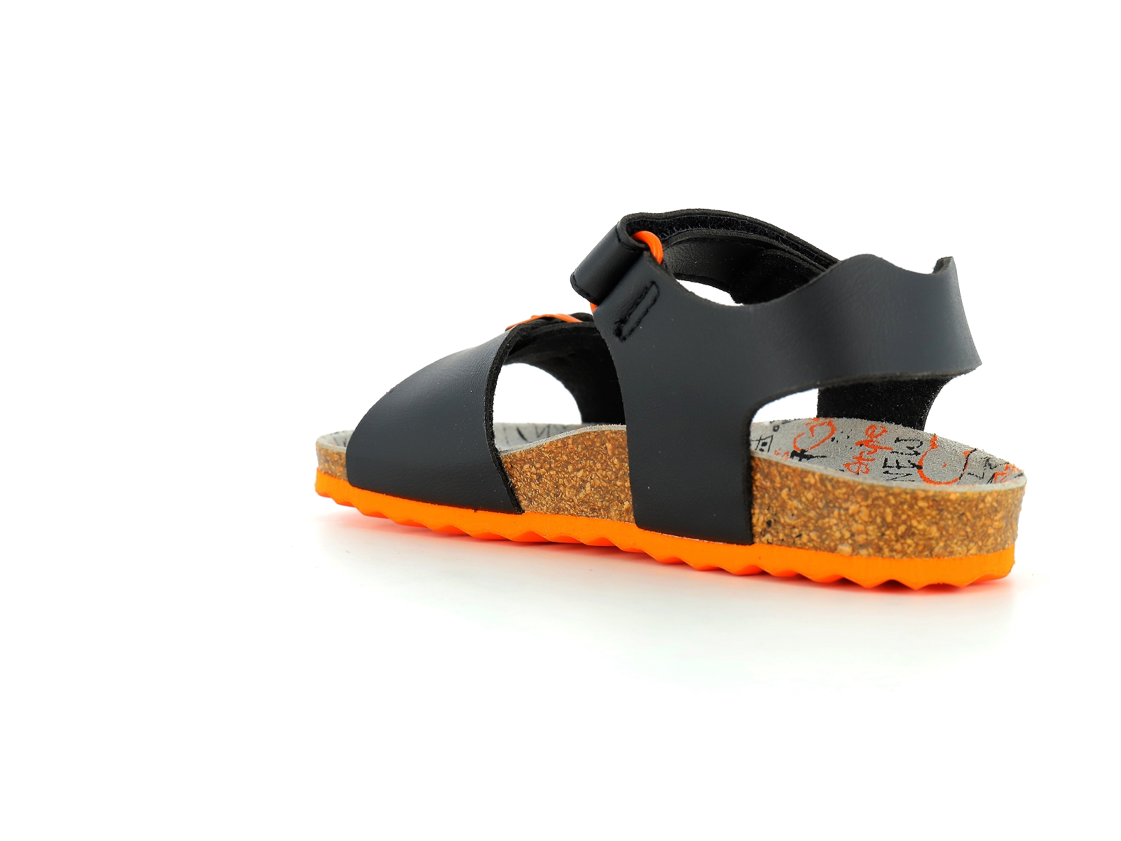 Geox-J GHITA BOY-J028LB Synthétique Noir Orange