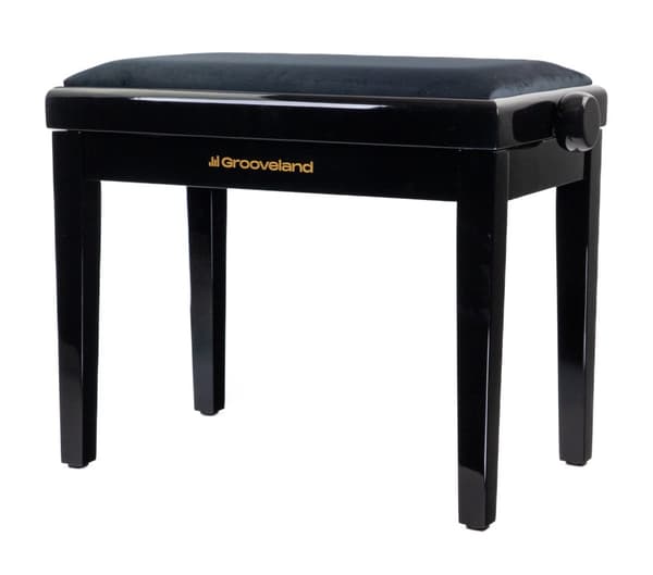 Grooveland KB200 Pianobenk (Høyglans Svart)