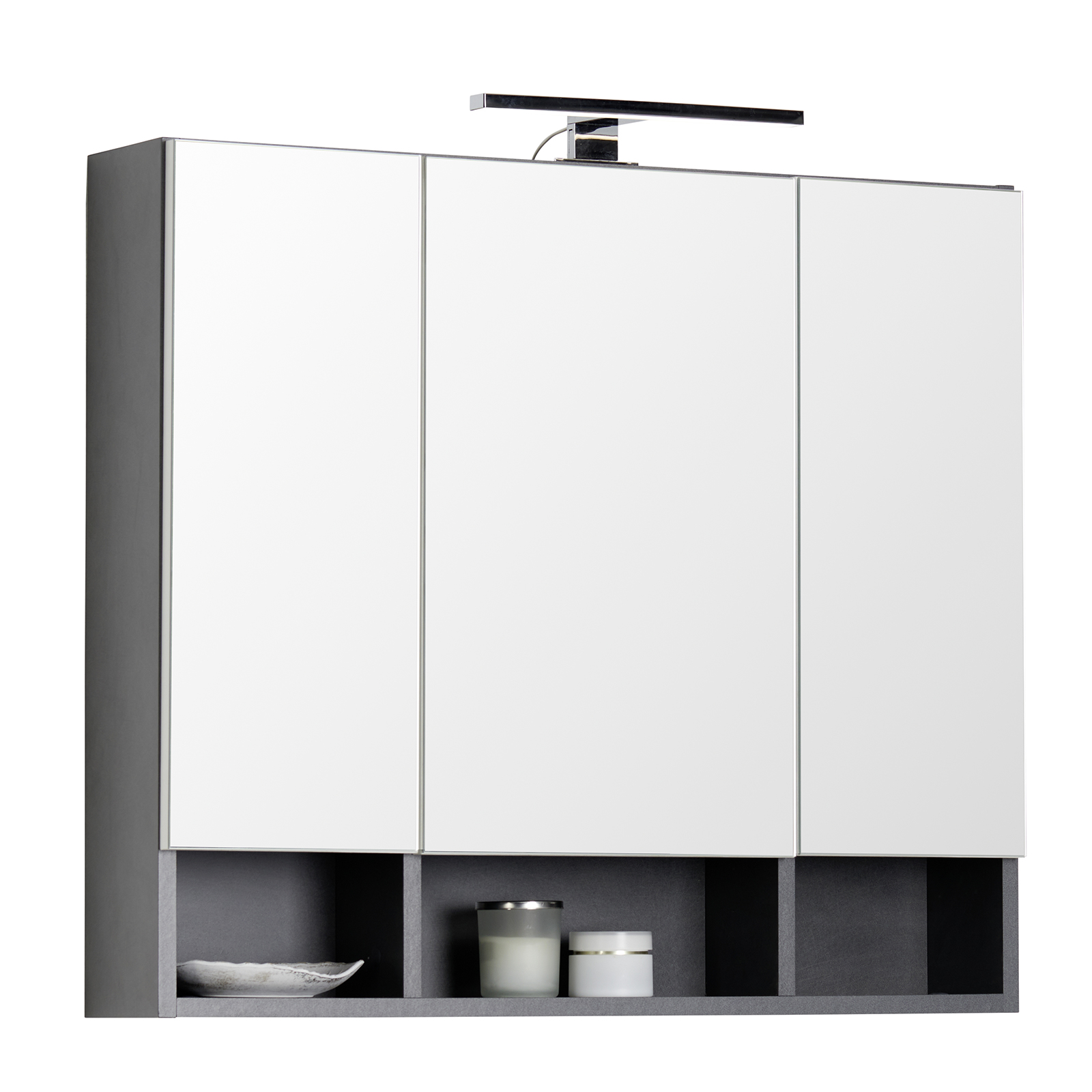 Luca Bessoni Spiegelschrank ALASSIO - Matera dunkel - 80 cm breit