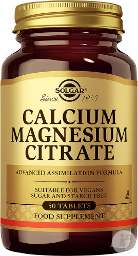 Solgar Calcium Magnesium Citrate 50 Comprimés