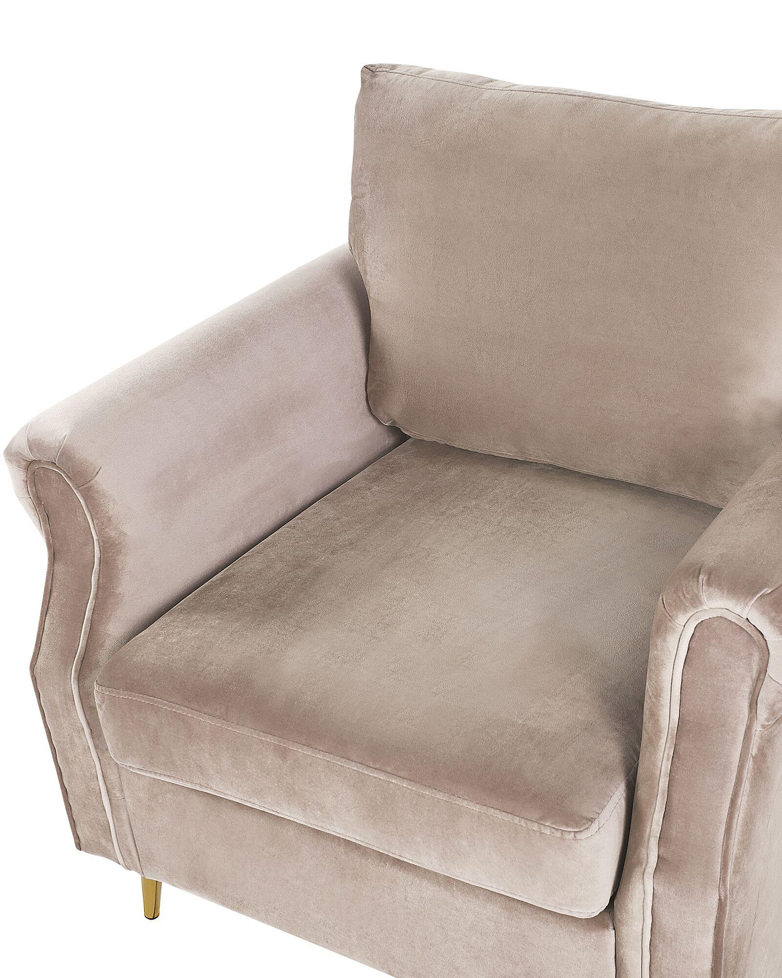 Fauteuil VIETAS Fluweel Taupe