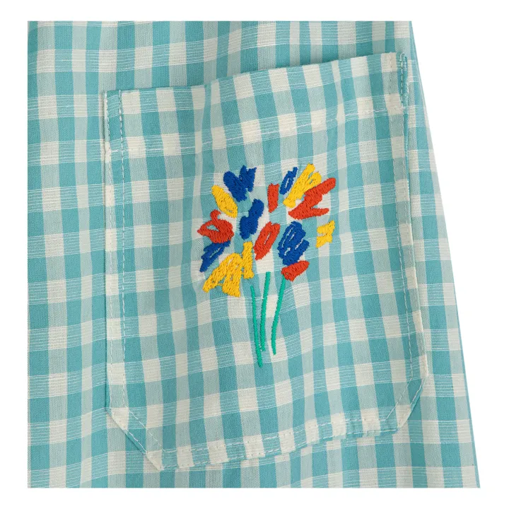Bobo Choses Pantalon Loose Vichy - Collection Femme  | Bleu turquoise